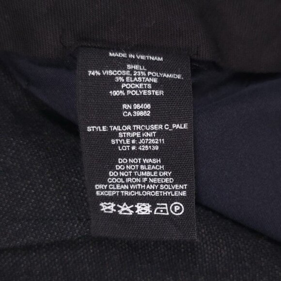 Theory Women's Tailor Trouser C Pale Stripe Knit Size 6 Viscose Blend J0726211 - Picture 11 of 11